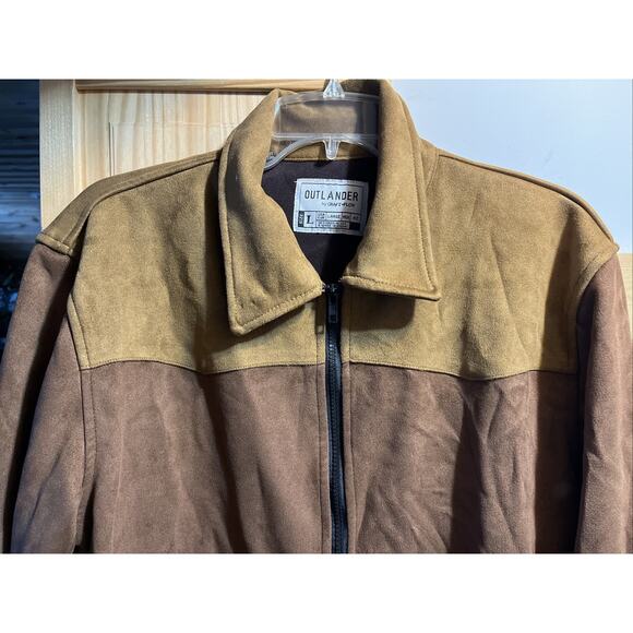 Outlander Craft & Flow Men’s Large Brown Full Zip Polyester Jacket Suede Feel - Picture 4 of 11